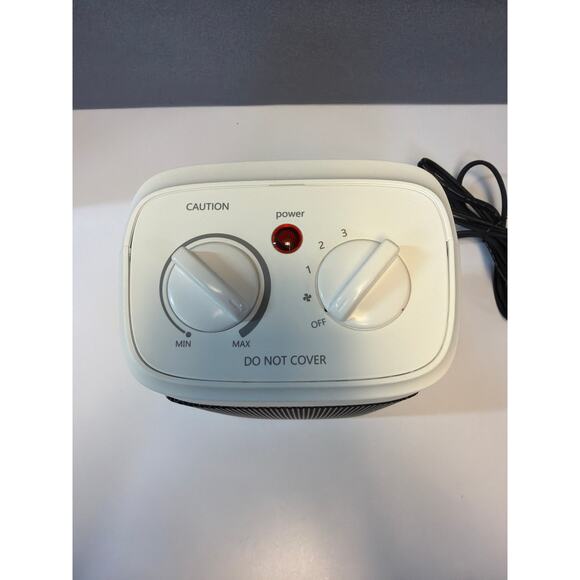 New-Mainstays 700-1500W White Ceramic Fan-Forced Electric Space Heater - Picture 5 of 6